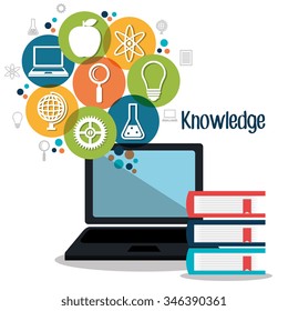 Education and knowledge graphic design, vector illustration eps10