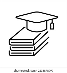 Education knowledge icon vector graphic illustration