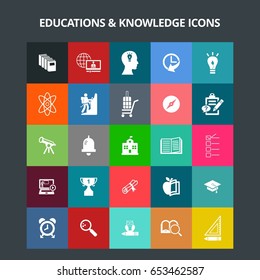 Education and Knowledge Icons