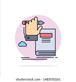 education, knowledge, learning, progress, growth Flat Color Icon Vector