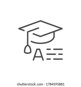 Education or knowledge line outline icon