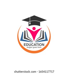 Education and knowledge logo design vector