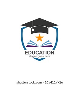 Education and knowledge logo design vector