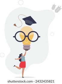 La educación o el conocimiento es poder para construir creatividad, idea o solución, concepto académico o de curso de formación.