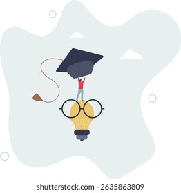 Education or knowledge is power to build creativity, idea or solution, academic or training course concept. character life .