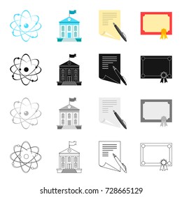Education, knowledge, training and other web icon in cartoon style. Reading, congratulations, awards, icons in set collection.