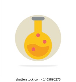 Education, Lab, Laboratory Abstract Circle Background Flat color Icon. Vector Icon Template background
