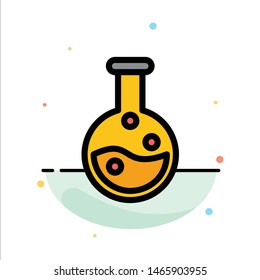 Education, Lab, Laboratory Abstract Flat Color Icon Template. Vector Icon Template background