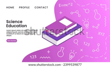 Education landing page ui template for website.