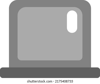 Portátil educativo, ilustración, vector sobre fondo blanco.