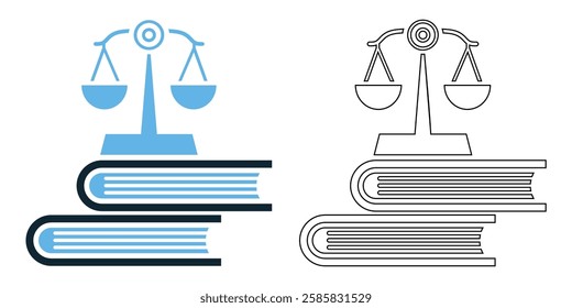 Education law icon vector, legal, academic and rights pictogram symbol ui and ux design, glyphs and stroke line