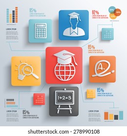 Education and learning concept design clean background,clean vector
