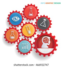 
Education and learning concept design,gear info graphic,vector