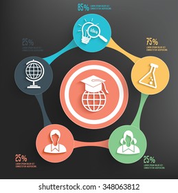 Education and Learning concept info graphic design on clean vector