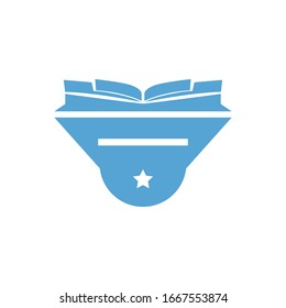 education and learning concept logo design template. emblem for course class and school