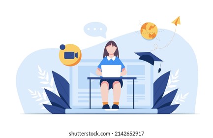 Education learning concept, love of reading. People reading or students studying and preparing for examination in Library. book lovers, readers, modern literature. Flat cartoon vector illustration.