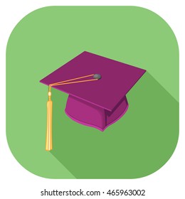 Education Learning icon.
Graduation vector.
