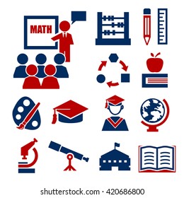 education, learning icon set