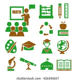 education, learning icon set
