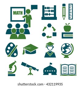 education, learning icon set
