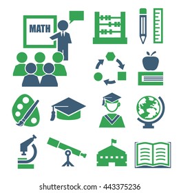 education, learning icon set