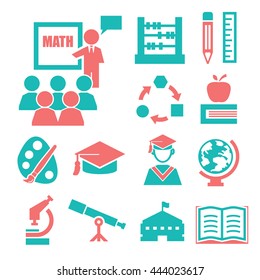 education, learning icon set