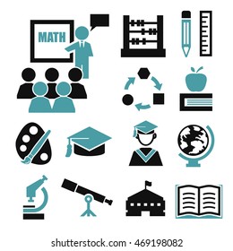 education, learning icon set