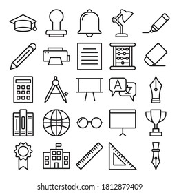 Icono De Educación Y Aprendizaje Diseño Ilustración De Plantilla De Vector