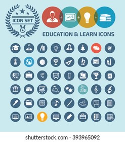 Education and learning icon set design,clean vector