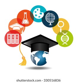 Education and learning icons graphic design, vector illustration.