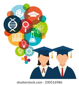 Education and learning icons graphic design, vector illustration.