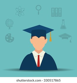 Education and learning icons graphic design, vector illustration.