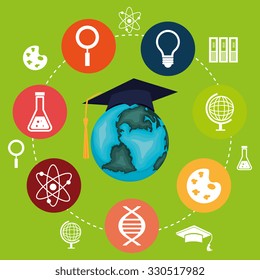 Education and learning icons graphic design, vector illustration.