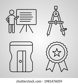 Education And Learning Line Icon Set Collection of Vector Symbol in Trendy Outline Style
