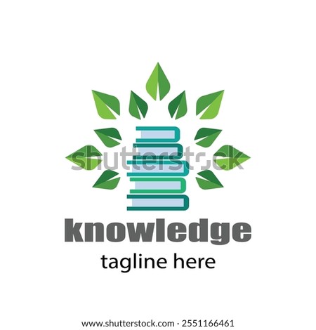 Education or learning for new opportunities, wisdom or knowledge to open the door to success, logo design