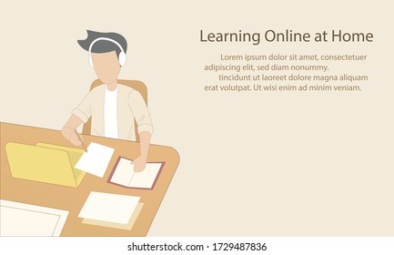 education learning online concept,Students are searching for knowledge via the internet network,