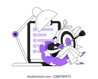 Education learning people flat vector concept hand drawn illustration
