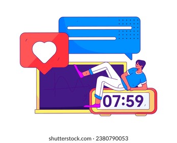 Education learning people flat vector concept hand drawn illustration
