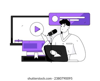 Education learning people flat vector concept hand drawn illustration
