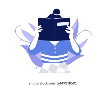 Educación y aprendizaje de las personas concepto de Vector plano dibujado a mano ilustración
