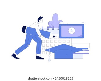 Education and learning people flat vector concept hand drawn illustration
