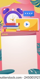 Education and learning people flat vector concept hand drawn illustration
