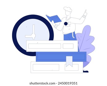 Education and learning people flat vector concept hand drawn illustration
