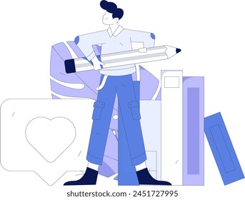 Education and learning people flat vector concept hand drawn illustration

