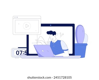 Education and learning people flat vector concept hand drawn illustration
