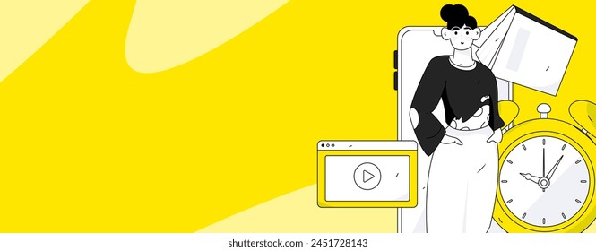 Education and learning people flat vector concept hand drawn illustration
