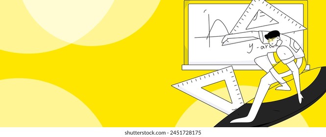 Education and learning people flat vector concept hand drawn illustration
