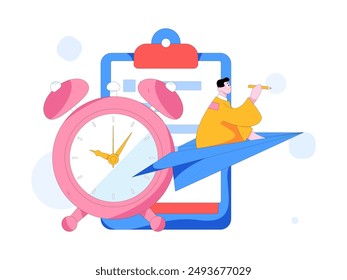 Education and learning people flat vector concept hand drawn illustration
