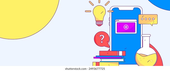 Education and learning people flat vector concept hand drawn illustration
