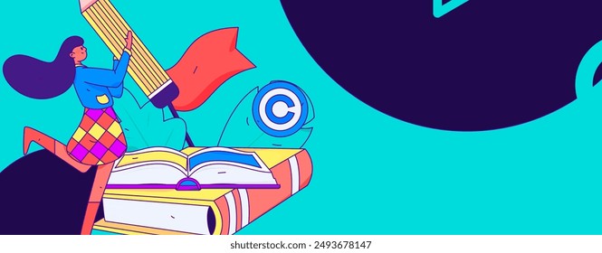 Education and learning people flat vector concept hand drawn illustration
